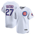 Davalo C.Cubs #27 Seiya Suzuki Player White Limited Home Game Stitched Jerseys