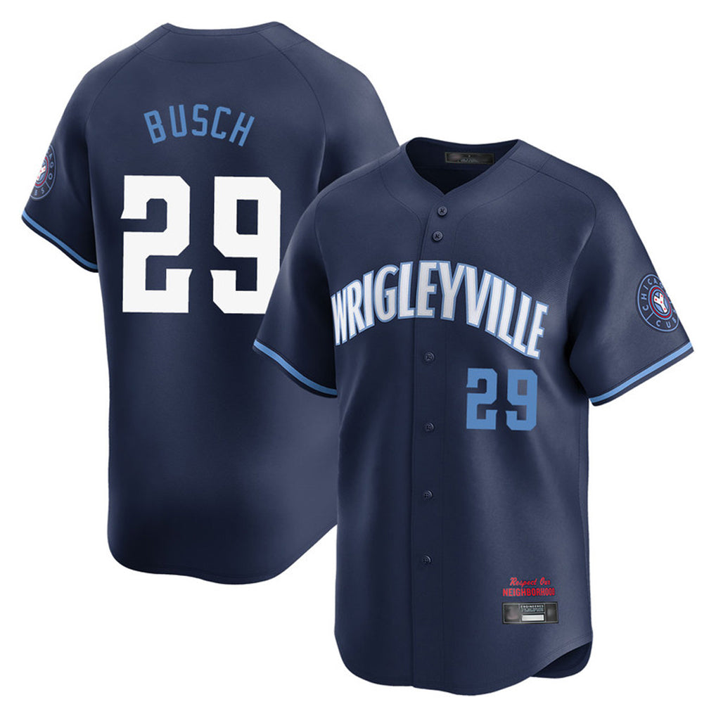 Davalo C.Cubs #29 Michael Busch Player Navy City Connect Limited Home Stitched Jerseys