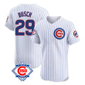 Davalo C.Cubs #29 Michael Busch Player White 150th Anniversary Limited Elite Home Game Stitched Jerseys