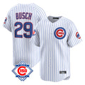 Davalo C.Cubs #29 Michael Busch Player White 150th Anniversary Limited Home Game Stitched Jerseys