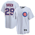 Davalo C.Cubs #29 Michael Busch Player White Game Home Stitched Jerseys