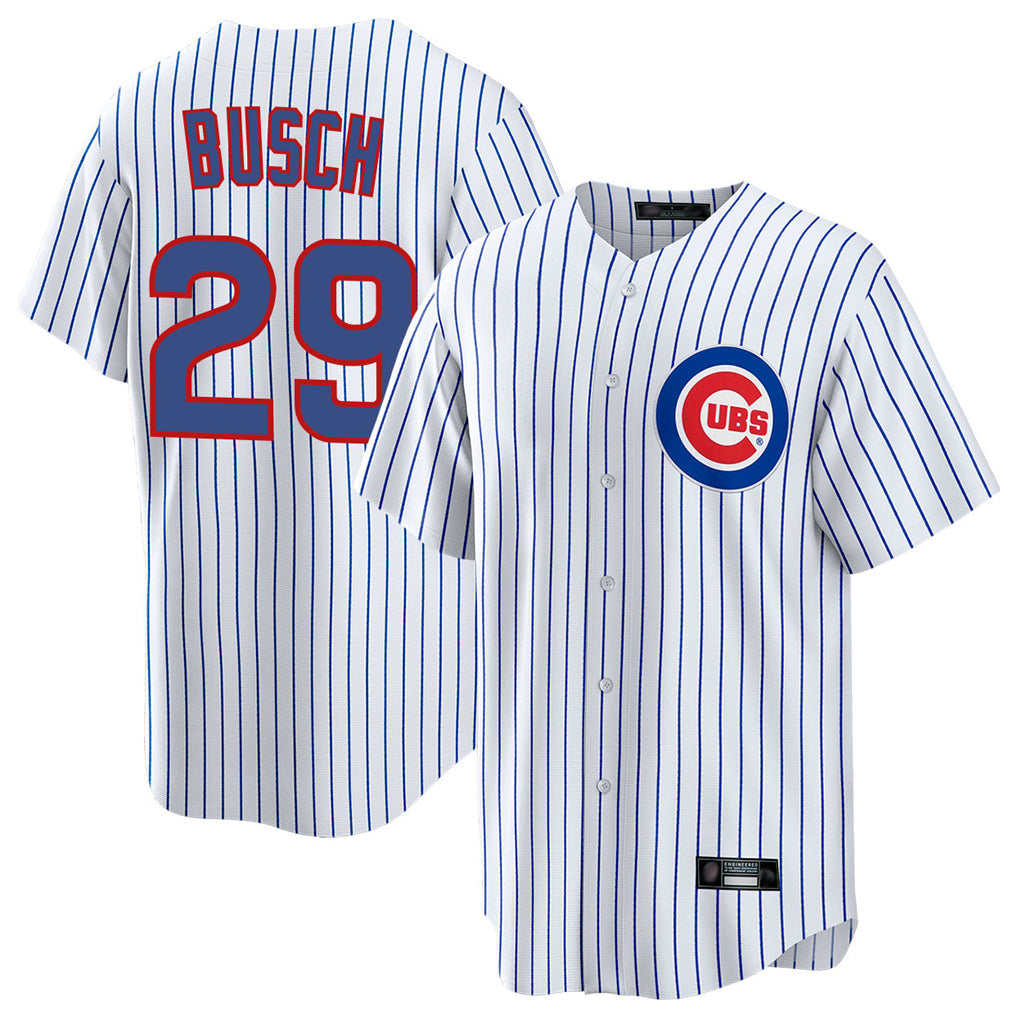 Davalo C.Cubs #29 Michael Busch Player White Game Home Stitched Jerseys