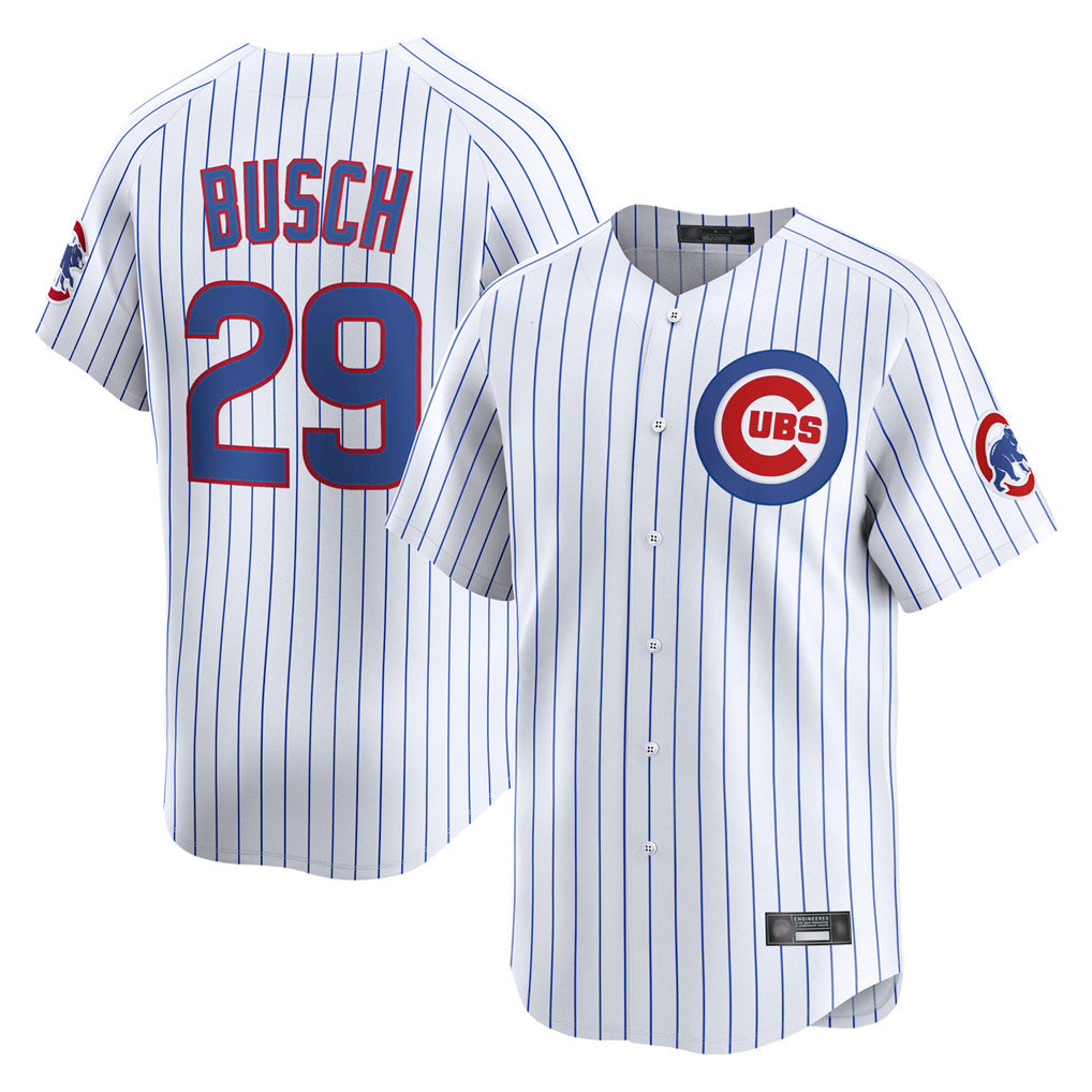 Davalo C.Cubs #29 Michael Busch Player White Limited Home Game Stitched Jerseys