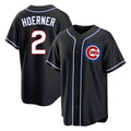 Davalo C.Cubs #2 Nico Hoerner Player Black Fashion Out Game Stitched Jerseys