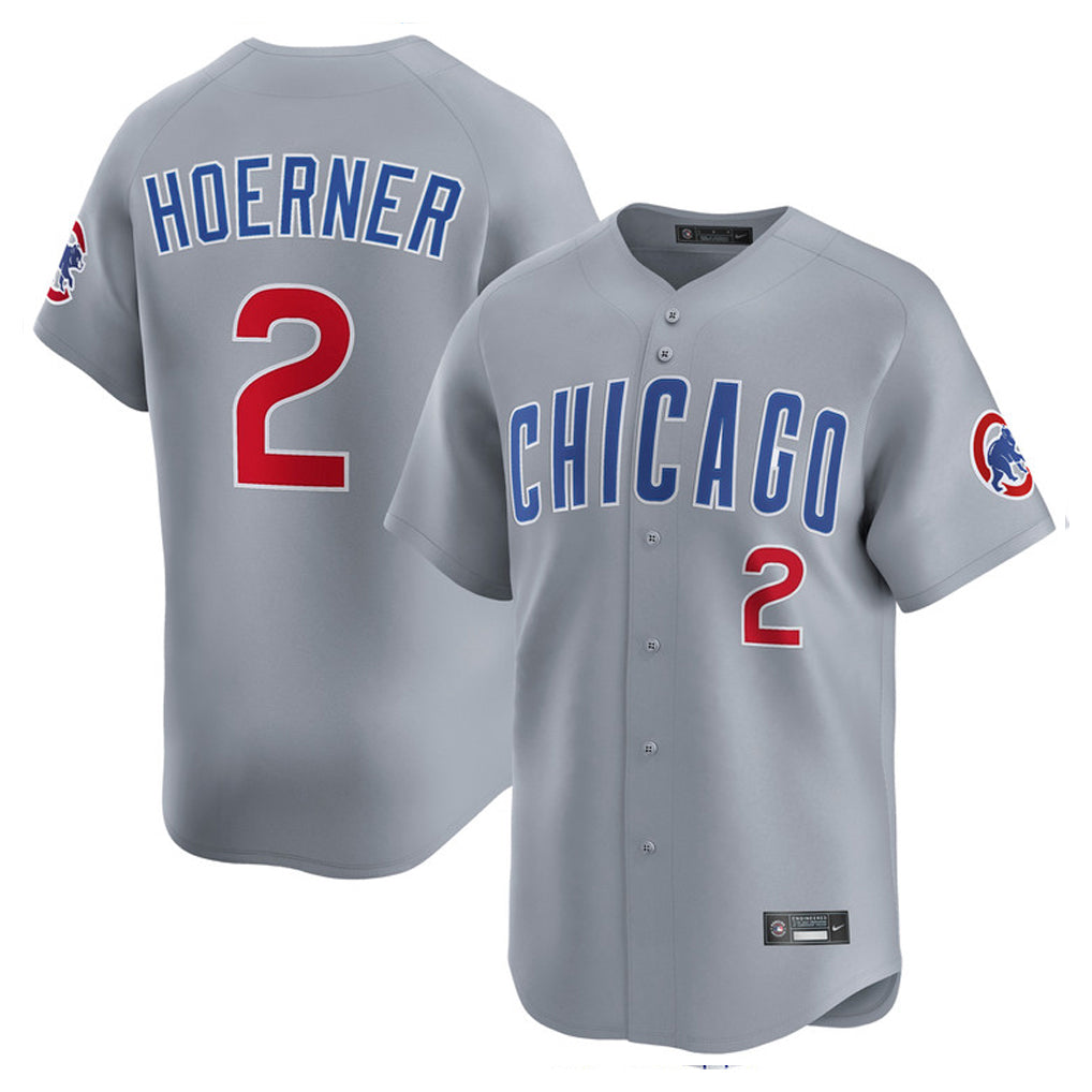 Davalo C.Cubs #2 Nico Hoerner Player Gray Road Limited Home Stitched Jerseys