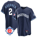 Davalo C.Cubs #2 Nico Hoerner Player Navy 150th Anniversary City Connect Home Game Stitched Jerseys
