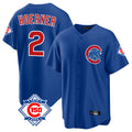 Davalo C.Cubs #2 Nico Hoerner Player Royal 150th Anniversary Home Game Stitched Jerseys