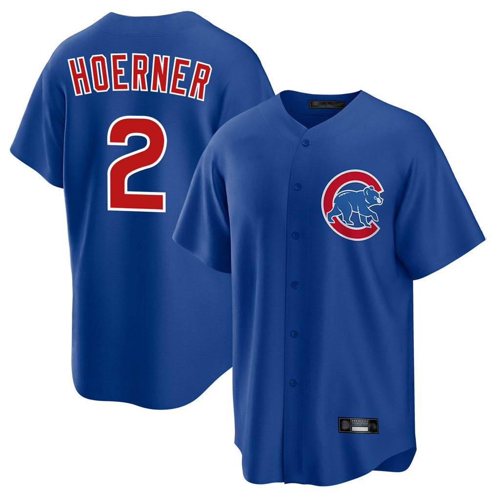 Davalo C.Cubs #2 Nico Hoerner Player Royal Home Game Stitched Jerseys