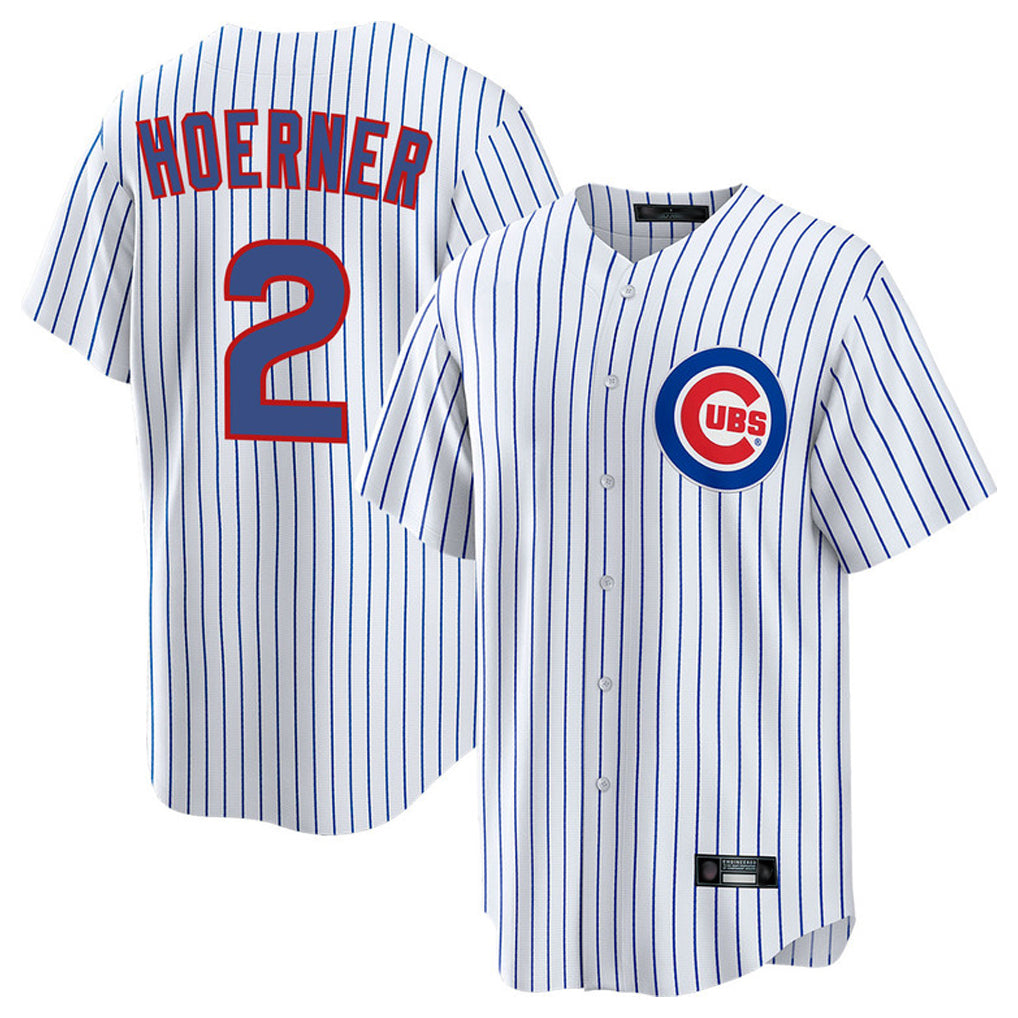 Davalo C.Cubs #2 Nico Hoerner Player White Game Home Stitched Jerseys