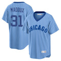 Davalo C.Cubs #31 Greg Maddux Player Blue T-shirt Cooperstown Collection Limited Stitched Jerseys