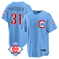 Davalo C.Cubs #31 Greg Maddux Player Light Blue 150th Anniversary Home Game Stitched Jerseys