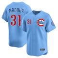 Davalo C.Cubs #31 Greg Maddux Player Light Blue Limited Home Stitched Jerseys
