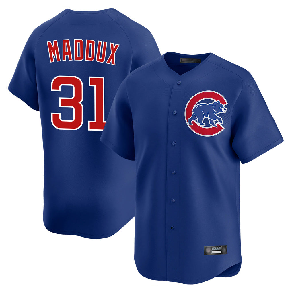 Davalo C.Cubs #31 Greg Maddux Player Royal Limited Home Stitched Jerseys