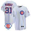 Davalo C.Cubs #31 Greg Maddux Player White 150th Anniversary Home Game Stitched Jerseys