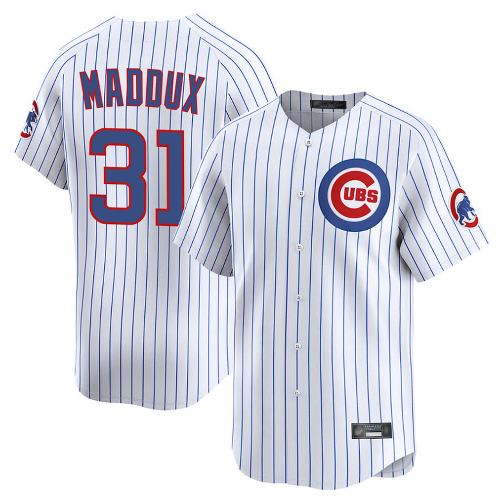 Davalo C.Cubs #31 Greg Maddux Player White Limited Home Game Stitched Jerseys