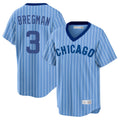 Davalo C.Cubs #3 Alex Bregman Blue T-shirt Cooperstown Collection Limited Stitched Jerseys