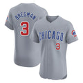 Davalo C.Cubs #3 Alex Bregman Gray Road Limited Elite Home Stitched Jerseys
