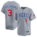 Davalo C.Cubs #3 Alex Bregman Gray Road Limited Home Stitched Jerseys