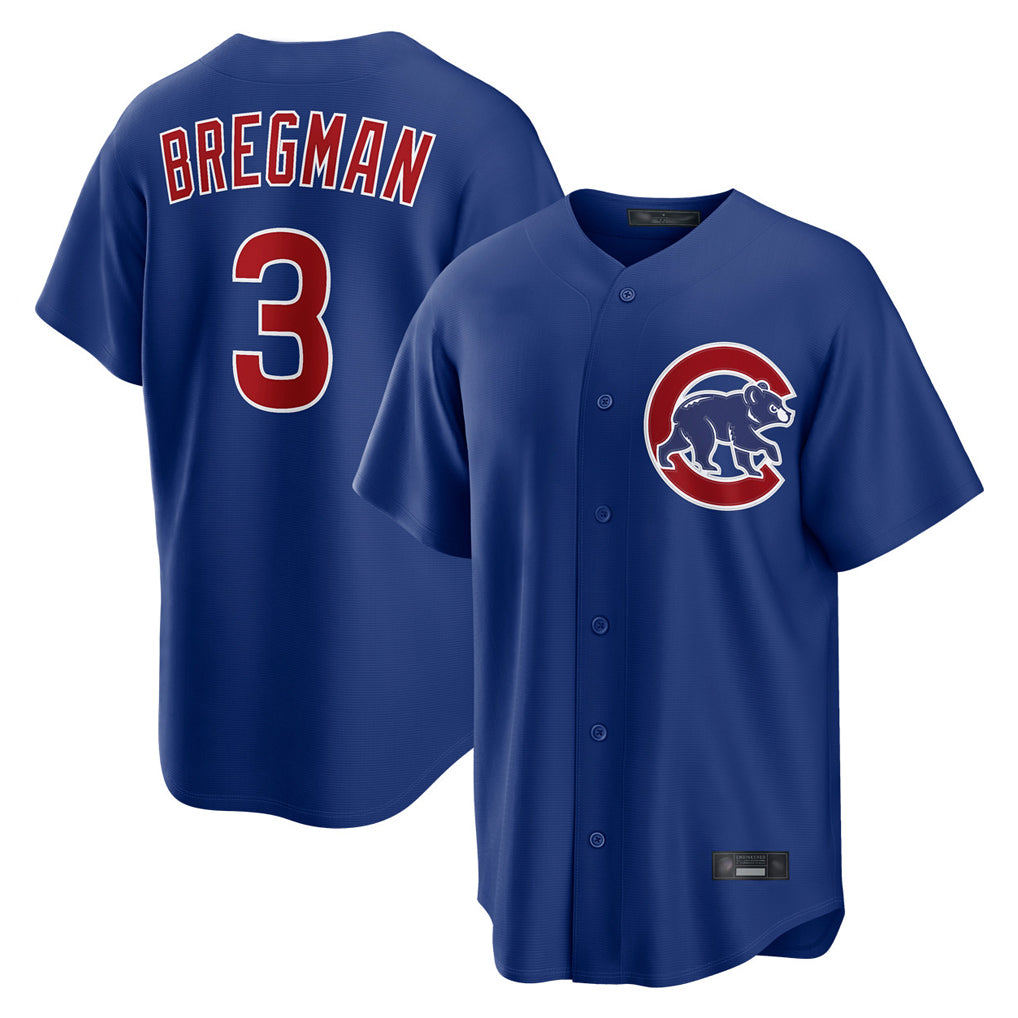 Davalo C.Cubs #3 Alex Bregman Royal Home Game Stitched Jerseys