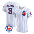 Davalo C.Cubs #3 Alex Bregman White 150th Anniversary Limited Elite Home Game Stitched Jerseys