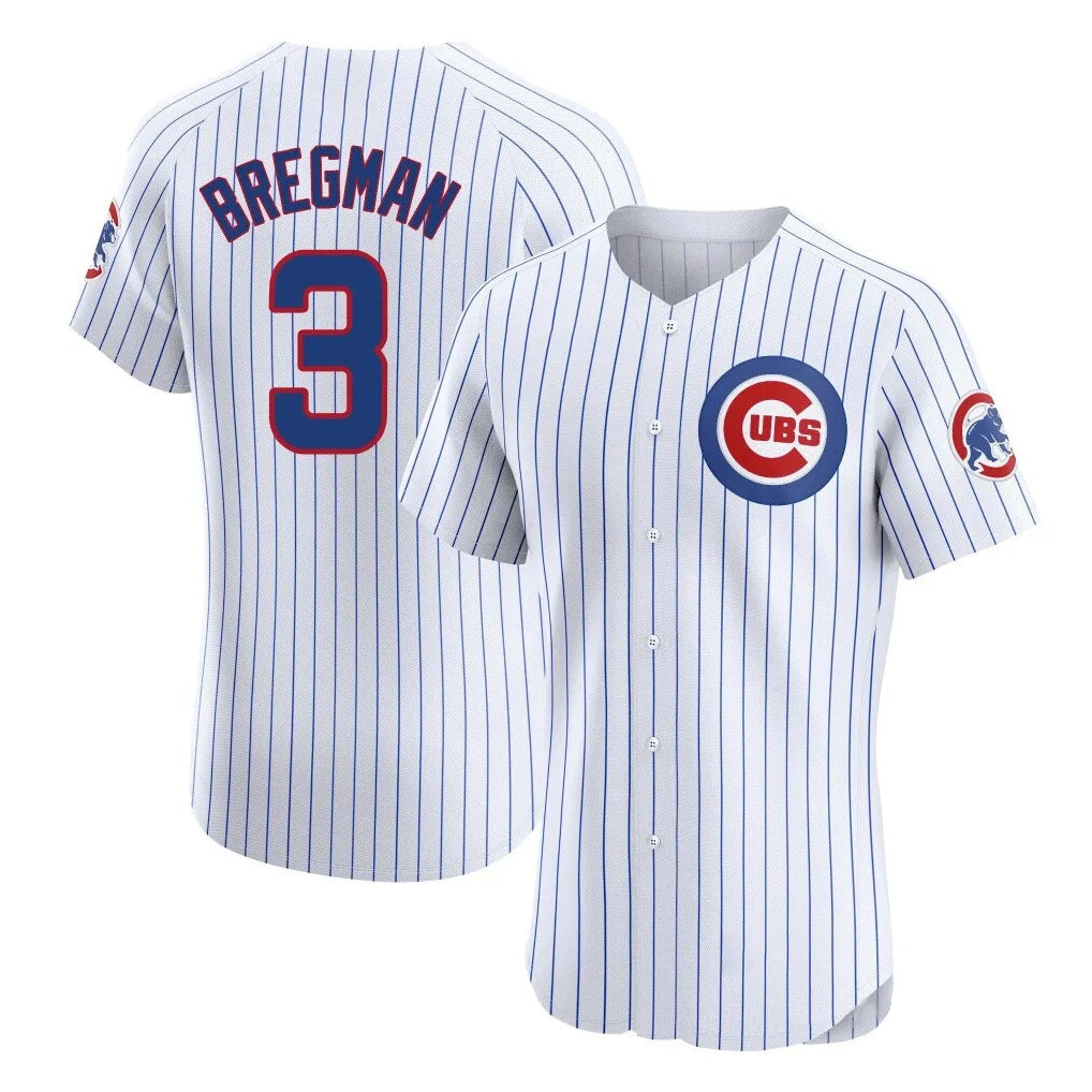 Davalo C.Cubs #3 Alex Bregman White Limited Elite Home Game Stitched Jerseys