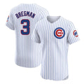 Davalo C.Cubs #3 Alex Bregman White Limited Elite Home Game Stitched Jerseys
