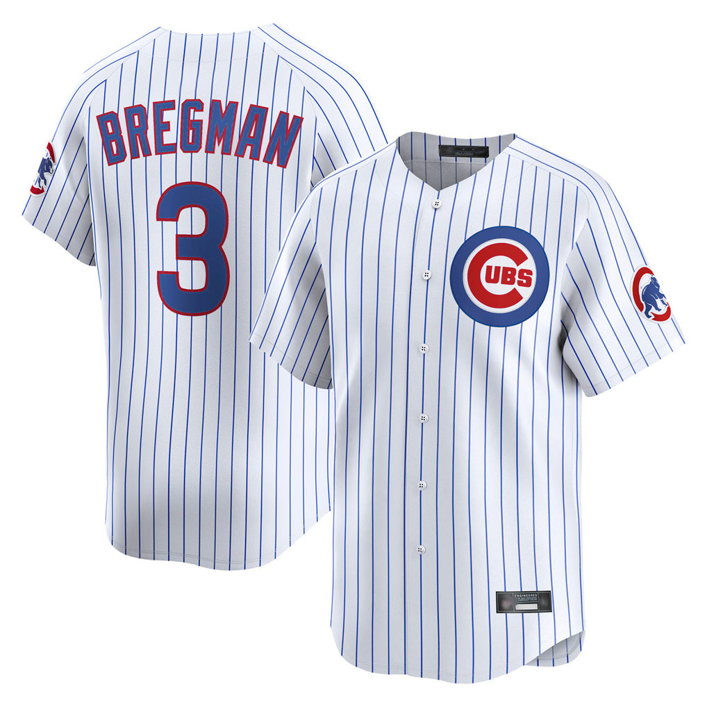 Davalo C.Cubs #3 Alex Bregman White Limited Home Game Stitched Jerseys