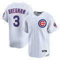Davalo C.Cubs #3 Alex Bregman White Limited Home Game Stitched Jerseys