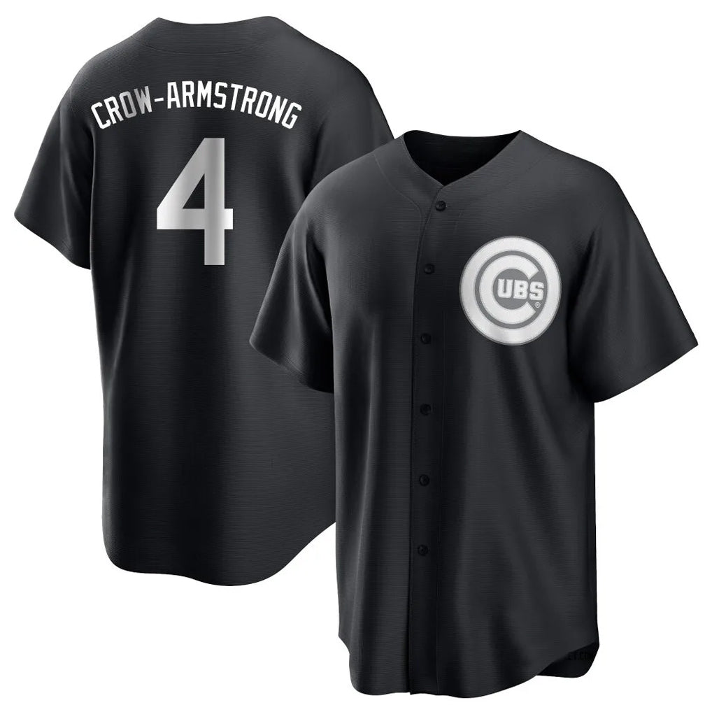 Davalo C.Cubs #4 Pete Crow-Armstrong Player Black Game Stitched Jerseys