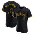 Davalo C.Cubs #4 Pete Crow-Armstrong Player Black Snake Skin City Limited Elite Home Game Stitched Jerseys