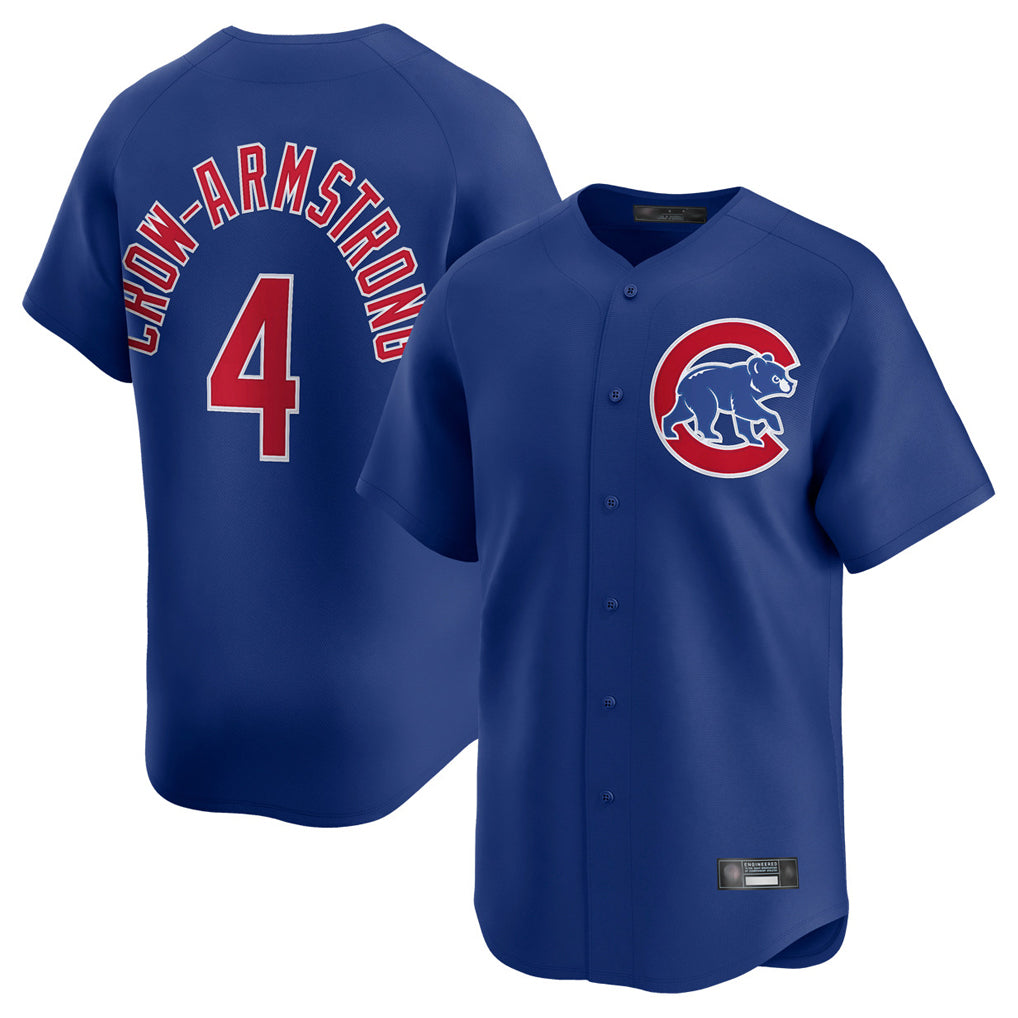 Davalo C.Cubs #4 Pete Crow-Armstrong Player Royal Limited Home Stitched Jerseys