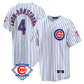 Davalo C.Cubs #4 Pete Crow-Armstrong Player White 150th Anniversary Home Game Stitched Jerseys