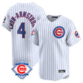 Davalo C.Cubs #4 Pete Crow-Armstrong Player White 150th Anniversary Limited Home Game Stitched Jerseys
