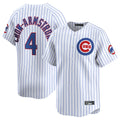 Davalo C.Cubs #4 Pete Crow-Armstrong Player White Limited Home Game Stitched Jerseys