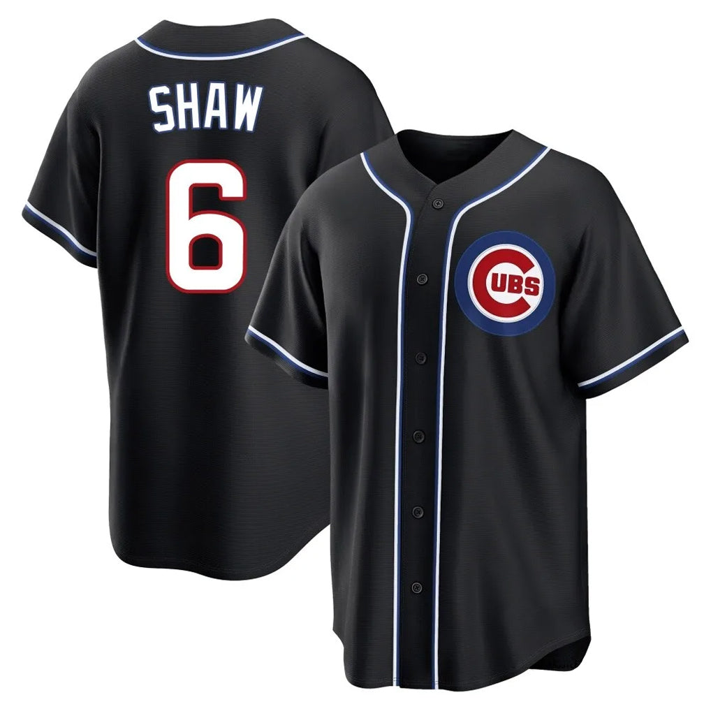 Davalo C.Cubs #6 Matt Shaw Player Black Fashion Out Game Stitched Jerseys