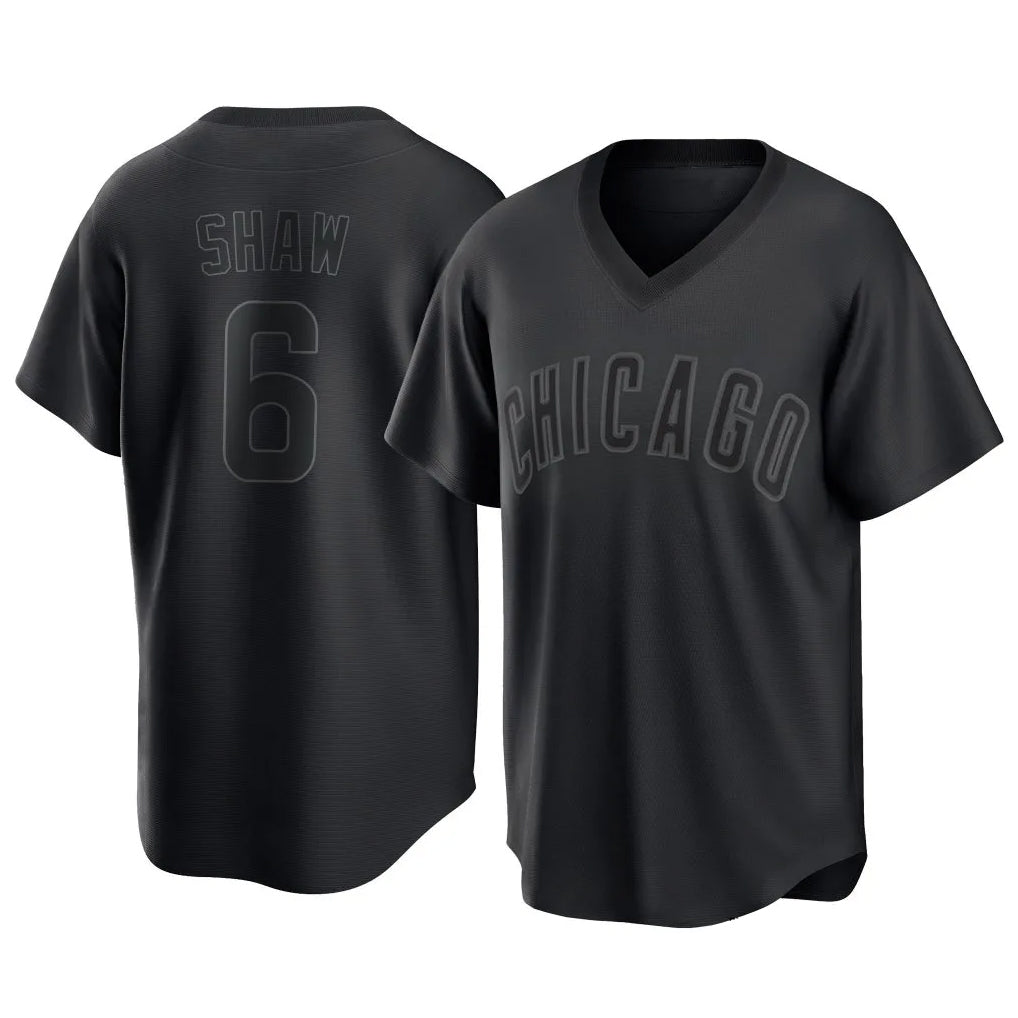 Davalo C.Cubs #6 Matt Shaw Player Black T-shirt Home Game Stitched Jerseys