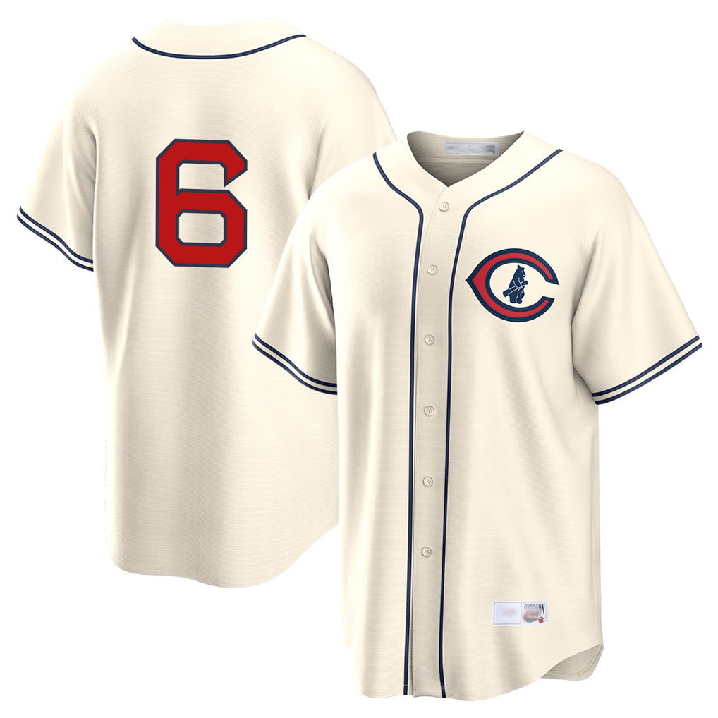 Davalo C.Cubs #6 Matt Shaw Player Cream Field of Dreams Home Game Stitched Jerseys