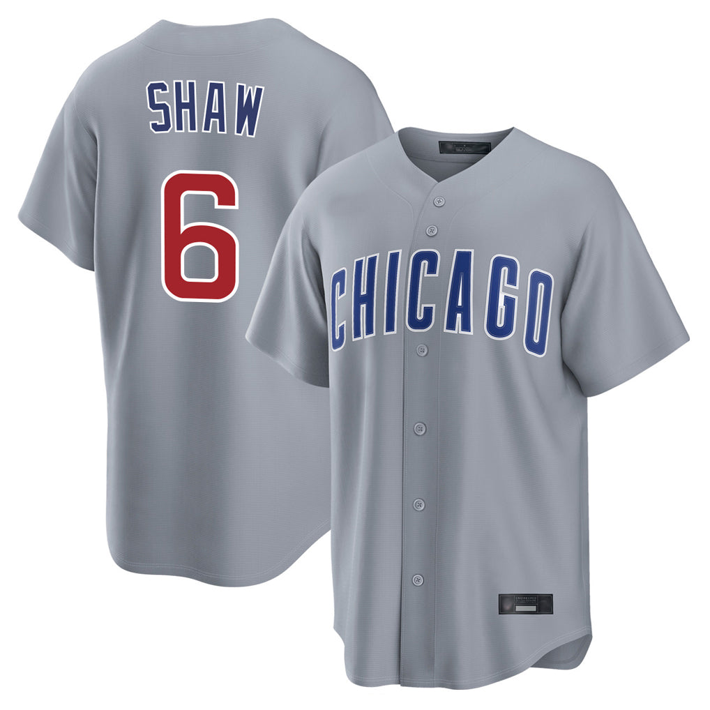 Davalo C.Cubs #6 Matt Shaw Player Gray Home Game Stitched Jerseys