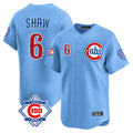 Davalo C.Cubs #6 Matt Shaw Player Light Blue 150th Anniversary Limited Home Stitched Jerseys