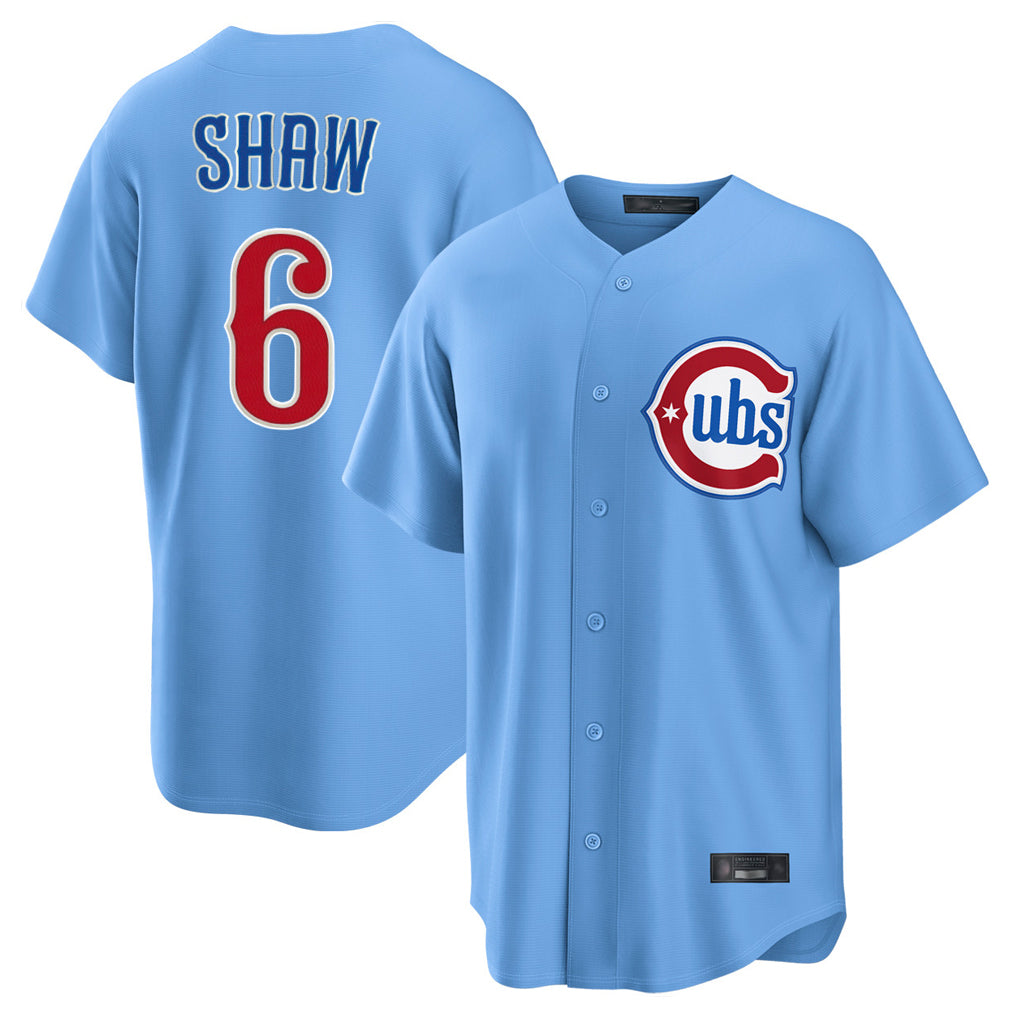 Davalo C.Cubs #6 Matt Shaw Player Light Blue Home Game Stitched Jerseys