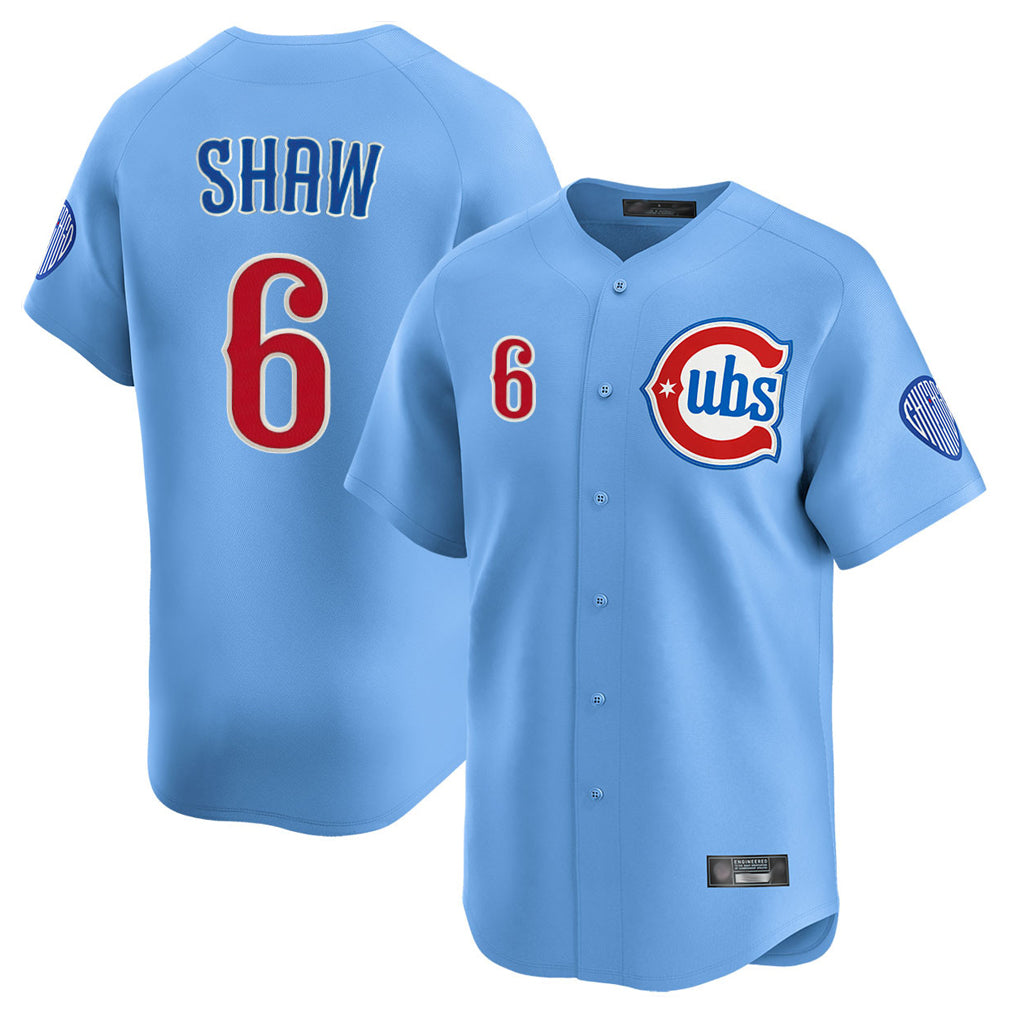 Davalo C.Cubs #6 Matt Shaw Player Light Blue Limited Home Stitched Jerseys