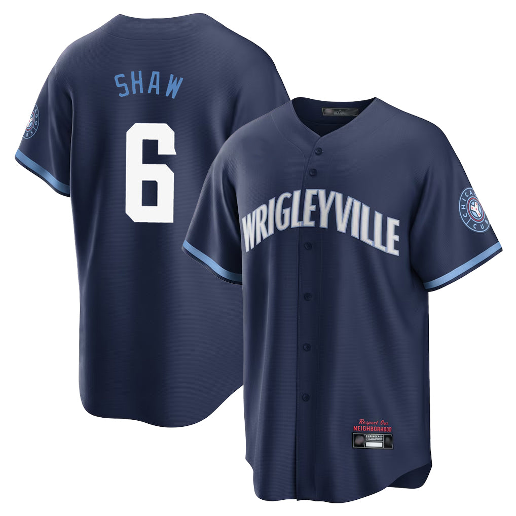 Davalo C.Cubs #6 Matt Shaw Player Navy City Connect Home Game Stitched Jerseys