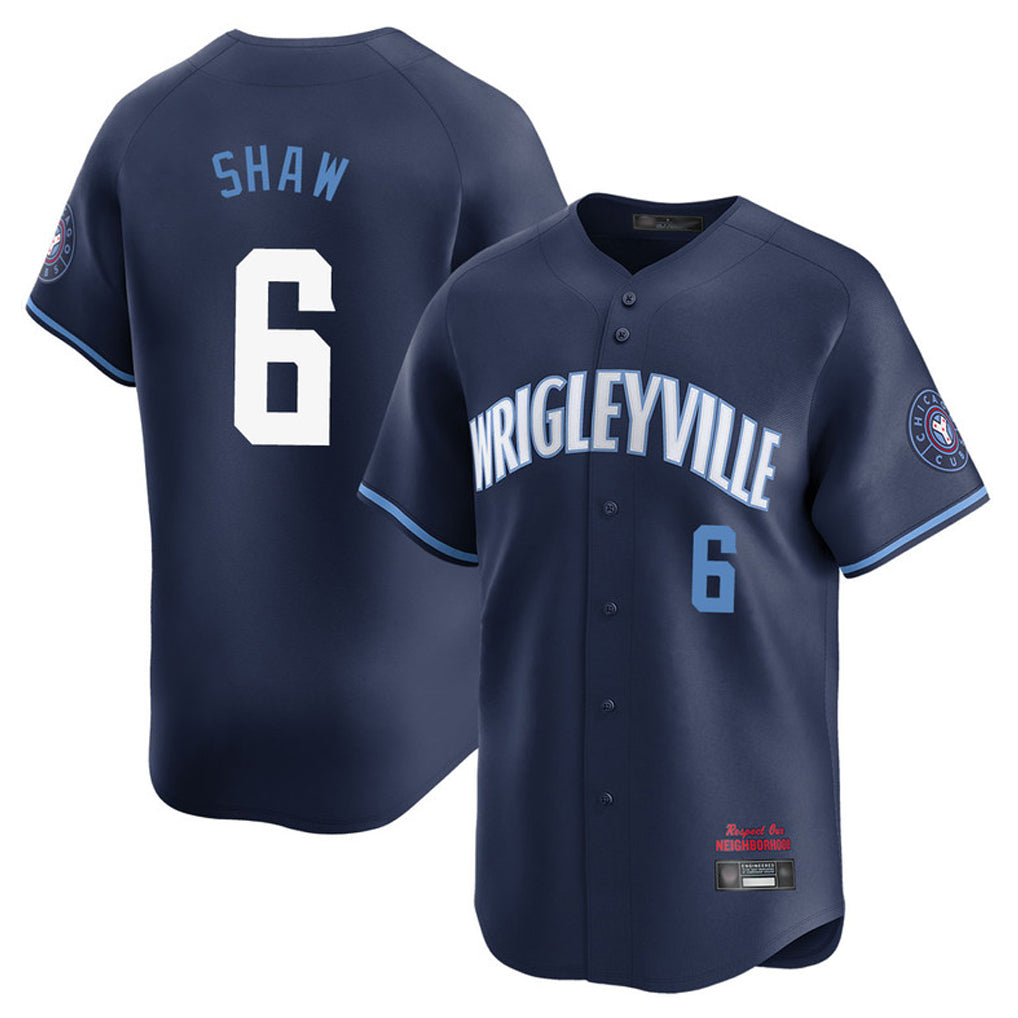 Davalo C.Cubs #6 Matt Shaw Player Navy City Connect Limited Home Stitched Jerseys