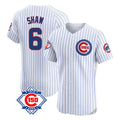 Davalo C.Cubs #6 Matt Shaw Player White 150th Anniversary Limited Elite Home Game Stitched Jerseys