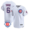 Davalo C.Cubs #6 Matt Shaw Player White 150th Anniversary Limited Home Game Stitched Jerseys