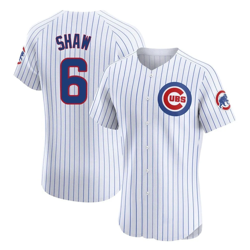 Davalo C.Cubs #6 Matt Shaw Player White Limited Elite Home Game Stitched Jerseys
