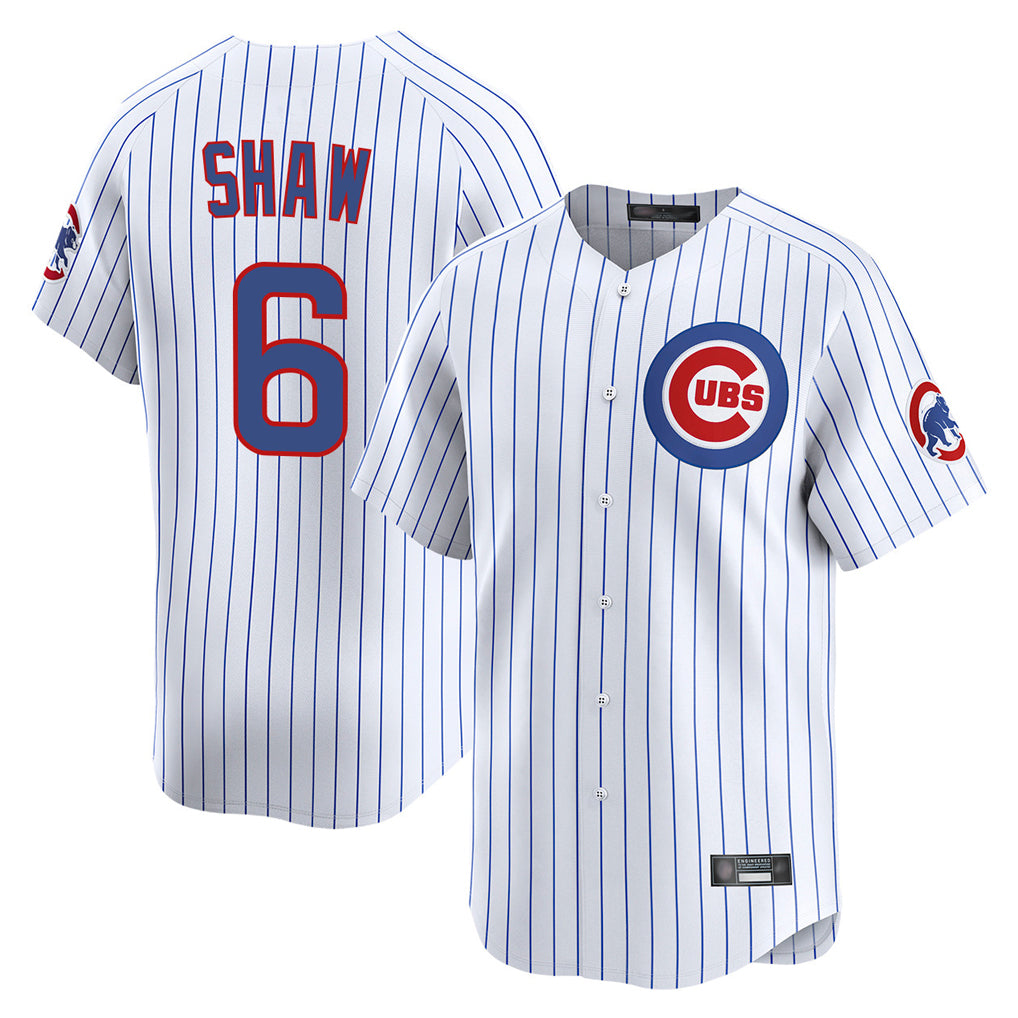 Davalo C.Cubs #6 Matt Shaw Player White Limited Home Game Stitched Jerseys