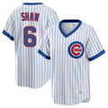 Davalo C.Cubs #6 Matt Shaw Player White T-shirt Cooperstown Collection Limited Stitched Jerseys