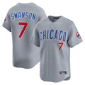 Davalo C.Cubs #7 Dansby Swanson Player Gray Road Limited Home Stitched Jerseys