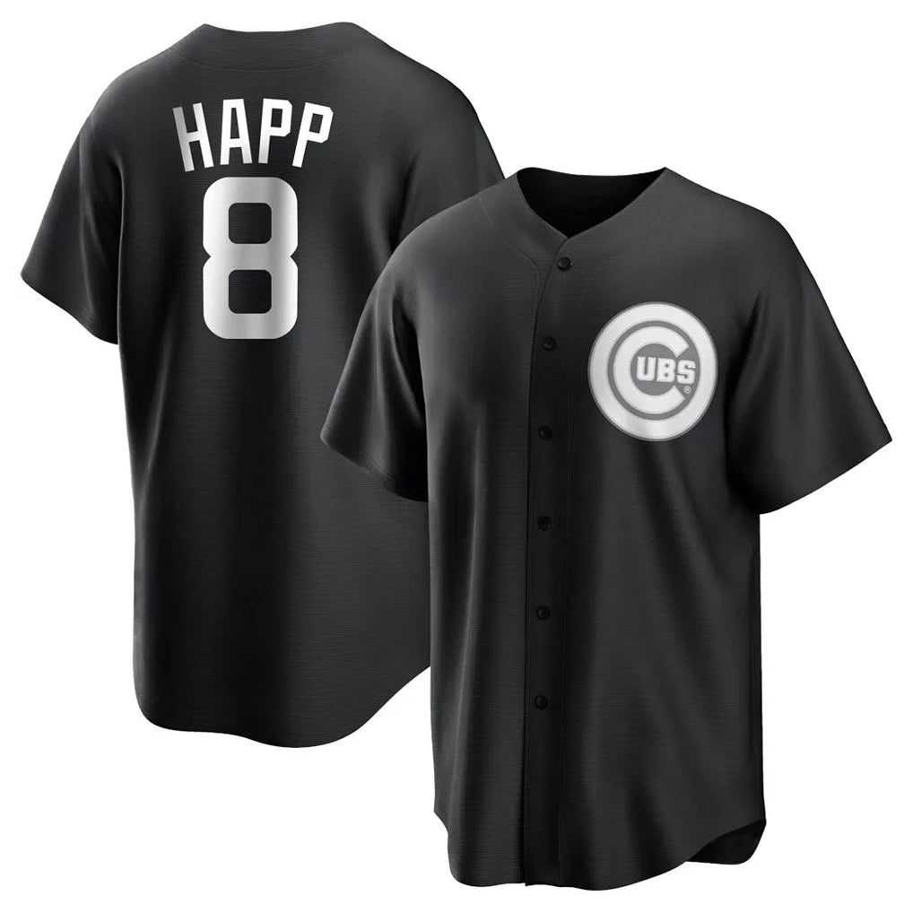Davalo C.Cubs #8 Ian Happ Player Black Game Stitched Jerseys